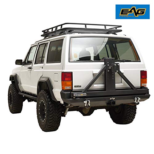 EAG Steel Rear Bumper with Tire Carrier Fit for 19842001 Cherokee XJ