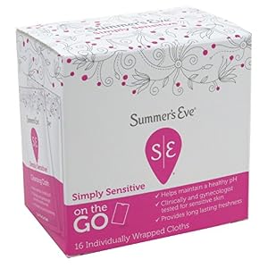 Summer’s Eve Cleansing Cloths, Simply Sensitive, 16 Count
