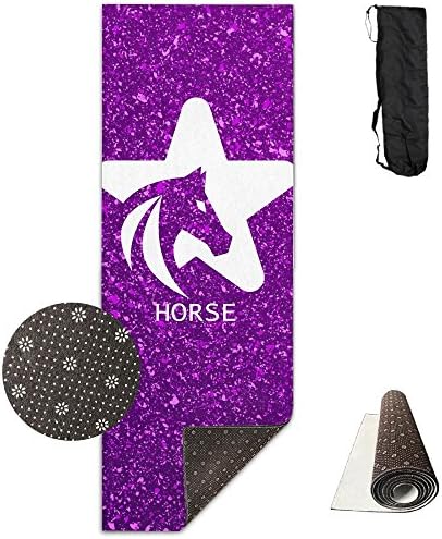 Cool Horse Non-Slip Exercise Yoga Mat Premium Printed Reversible Anti-Tear Fitness Exercise Eco-friendly Yoga And Pilates Mat