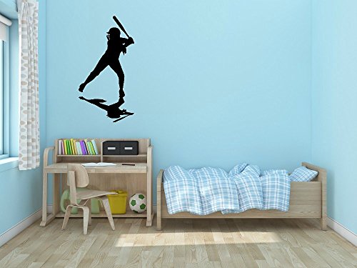 Softball Gifts Large Wall Decal. Vinyl Wall Decal. Great Softball Bats Fastpitch Decal For College Softball, Girls Softball and Women Softball Players. - Thumbnail 4