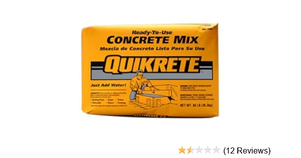 Amazon Com Quickrete 110180 80lb Concrete Mix Home Improvement