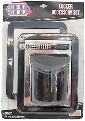 4 Piece Locker Accessory Set (BLACK) by Locker Lounge