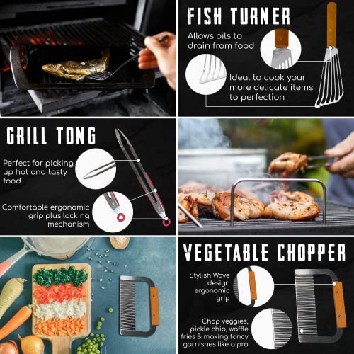 ZenT 17 Piece Grill Griddle Tool Kit Griddle Accessories for