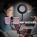 B-Land Cell Phone Holder with Selfie Ring Light for Live Stream, Flexible Mobile Phone Clip Holder Lazy Bracket Desk Lamp LED Light for Bedroom, Office, Kitchen, Bathroom (Black)