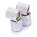 Car Headrest Collars, YINUO 4 Pack Crystal Car Seat Headrest Decoration Charms For Auto Car Truck SUV Vehicle - Silver