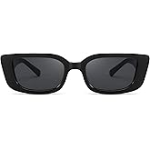 FEISEDY Small Rectangle Sunglasses for Women Men Vintage Trendy Y2K Rectangular Sunglasses B9066