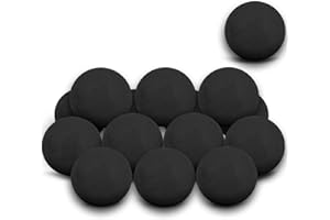Zhenx Ceramic Fire Balls, 3 Inch, Set of 15 Round Fire Stones, for Indoor and Outdoor Fire Pits, Fire Bowls and Fireplaces, Black