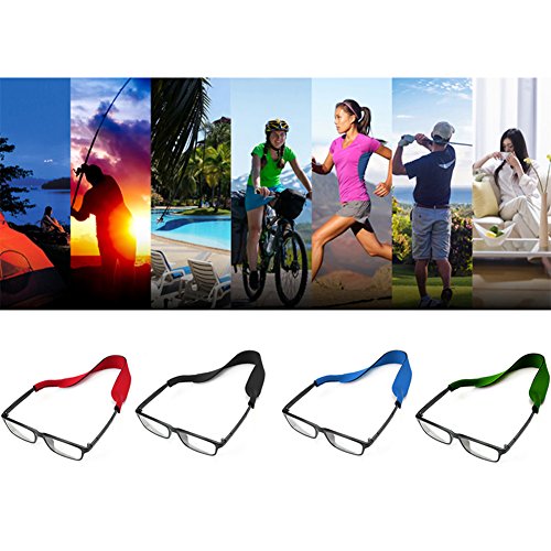 image for LOVAC 2 Pack - N2N Neoprene Glasses Sunglass Straps, Durable & Soft Ey