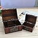 Fellibay Hofumix Wooden Jewelry Boxes Vintage Treasure Chest Handmade Box Rings Case with Metal Lock for Storing Jewelry Pearl Cosmetics 3PCS(S,M,L)