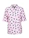 HaoDuoYi Womens Sweet Cactus Printed Peter Collar Top Shirt