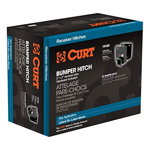 CURT 19100 Camper RV Bumper Hitch. Fits 4-Inch Beam, 2-in Receiver, 3,500 lbs. - Thumbnail 7