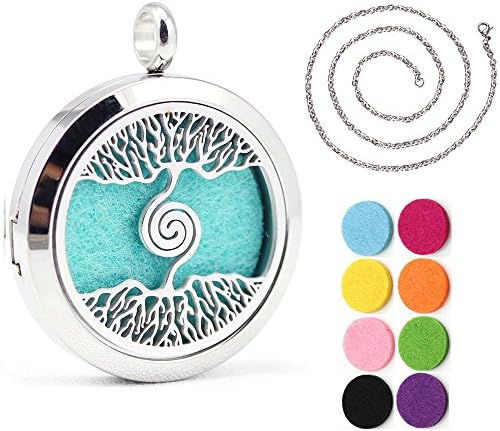 Kissreason New Design Tree of Life Aroma Aromatherapy Essential Oil Diffuser Necklace Pendant