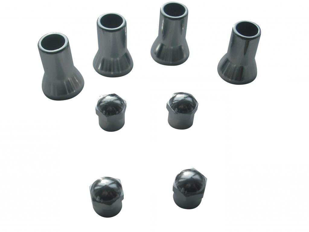 XtremeAuto® 4 x Chrome Valve Stem Covers + 4 x ROUND CAP Chrome Valve