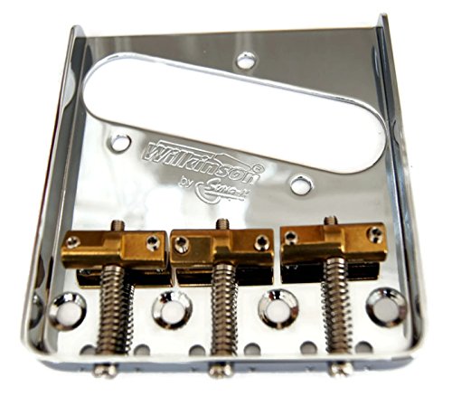 NEW Wilkinson Chrome WTB Ashtray Bridge for Tele guitars, with Brass Saddles
