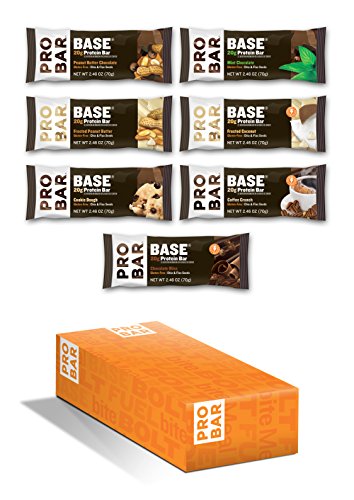Probar Variety Pack, Base Protein, Non GMO, Gluten Free, Plant Based Energy, 7 Count