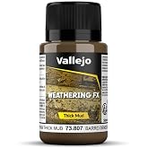 Vallejo - Weathering FX | European Thick Mud 40 ml. (1.35 fl.oz.) | Permanent Pigments and Water Based Acrylic Resins | Ideal for Miniatures, Scale Models &amp; Dioramas