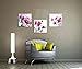 Cao Gen Decor Art-AH40233,canvas Prints, Pink Flower 3 Panels Stretched Canvas Framed Wall Art