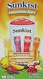 Sunkist Smoothie Bars -Gluten Free Frozen Juice Smoothies,(10) 1.0oz Bars