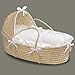 Hooded Baby Moses Changing Basket with Pad and Cover