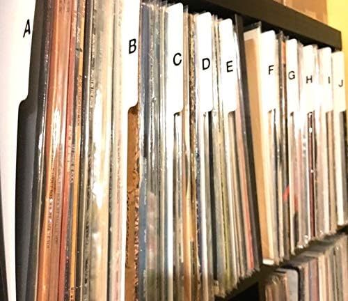 A to Z Record Dividers Vertical Tab Professional White Index 12" 33 LPs Vinyl Album Organizers/Organization