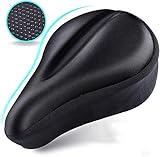 BYPA Bike Seat Cover, Comfortable Gel Padded Bicycle Seat Cushion Cover for Women,Kids, Men,Spin Bicycle Saddle for Peloton,Indoor Cycling Class,Exercise,Stationary Bikes