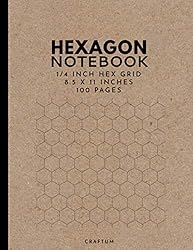 Hexagon Notebook: 1/4" Hex Grid Notebook for