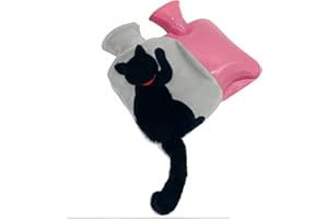 Hot Water Bottle, PVC 850ML Hot Water Bottle with Fluffy Cover Hand Warmers Bags Hot Water Bottle Portable Removeable Washabl