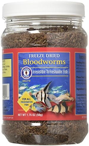 San Francisco Bay Brand ASF71430 Freeze Dried Bloodworms for Freshwater Fish, 50gm