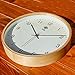 HIPPIH Silent Wall Clock Wood 12 Inch Non Ticking Digital Quiet Sweep Decorative Vintage Wooden Clocks with Glass Cover