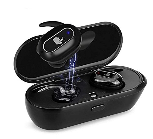 Mbuynow Auricular Bluetooth, Auriculares inalámbricos Auriculares Impermeable Auriculares del Coche con Micrófono con Cargador Portátil para iPhone y Android Smartphone