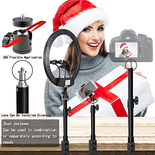Desktop Cclamp Light Stand, with 360° Rotatable Ball Head, 1/4" Screw