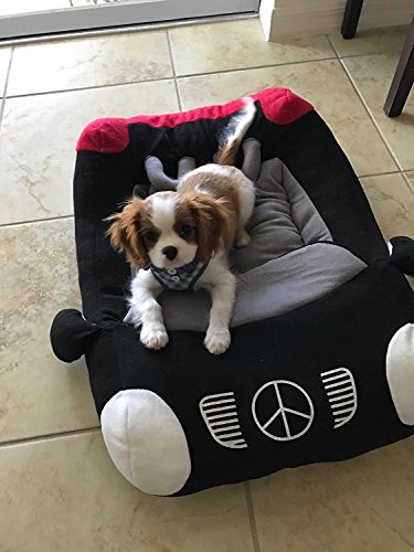 INCX Design-new Deluxe Cute Cozy Black Car Pet Beds Cover for Small-medium Dog 27.6"x19.7"x7.9" - Thumbnail 6