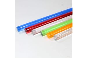 ZEEKIO Acrylic Lucite Rod Dowel - 3/8" (9.525mm) x 24"(610mm) - Lot of Two Rods (Lime)