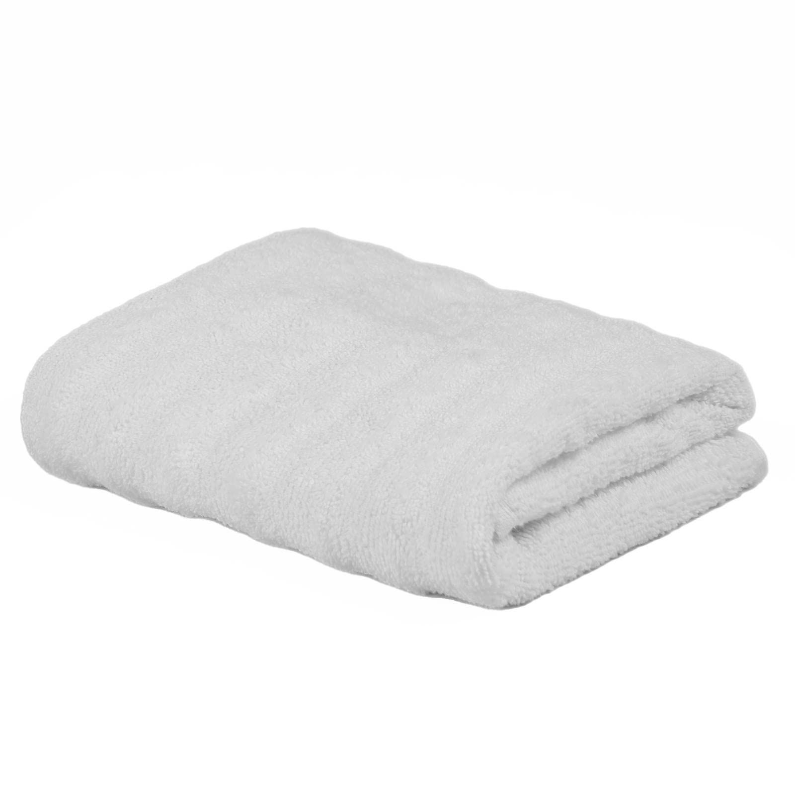 Highams 100% Cotton Towel Jumbo Ribbed Textured 500gsm Hotel Quality Highly Absorbent Bathroom Accessories Hand Towel, White