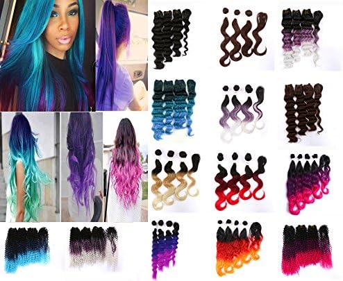 #1 Best Selling eCowboy Fashion Synthetic Hair 6 Bundles and 1 Closure Bohemia Curls Length: 16" -18"-20" Inches #2