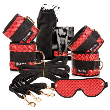 Hedonic under bed bondage restraints kit - pu leather a…