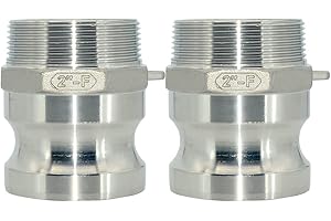 VARMHUS F Trash Pump Adapter Male Camlock x Male Pipe Threads Stainless Steel 316 (2")