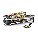 KLARSTEIN Tenderloin 100 Raclette Grill • For 8 Persons • 1200 Watts • Innovative 360° Base Station • Free Positioning of the Two Grill Halves • 2 Stone Plates • Natural Stone Slabs