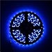ALITOVE 16.4ft 5050 Blue LED Flexible Strip Ribbon Light Black PCB DC 12V 5M 300 LEDs Waterproof IP65 for Home Garden Commercial Area Lighting