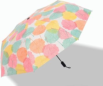 Amazon Co Jp 傘傘折りたたみ雨兼用傘太陽傘日焼け防止uv傘カエデの葉傘小さな黒い傘 服 ファッション小物