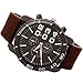 Outop 1pcs Brown Casual Mens Womens 3 Eyes Big Dial Quartz Wrist Watches