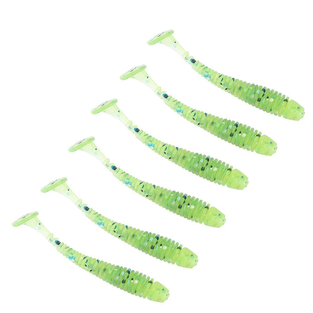 10Pcs Fishing Lure 5cm Soft Plastic Artificial Fish Lures Grub Worm Baits Fish Tackle Accessory