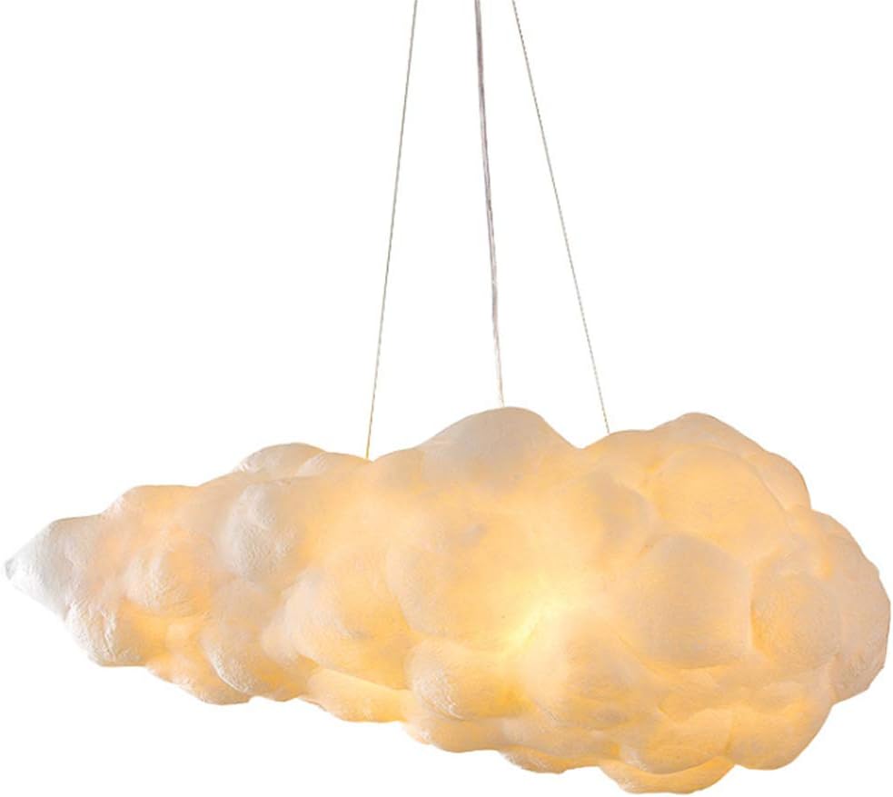 LED Cloud Chandelier,Simple Silk Floating Cloud Lights,Creative LED art Living Room Dining Room Chandelier Fashion bar Lamp for Girls Children'S Rooms Living Room Bedrooms Decoration Gift,L