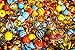 Mega Marbles Glass Shooters, Set of 50 Assorted Colored Bulk - 1