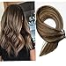 TheFashionWay Brazilian Human Hair Extensions 20Pcs/Pack 16-24 inches Tape in Silky Straight Weft Remy Virgin Hair