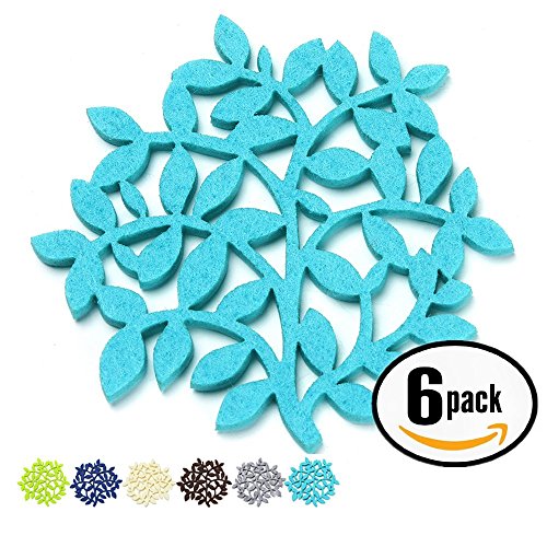 Dulce Cocina Coasters Pool Blue Set of 6 - Gift Worthy, Bride s Choice - Large 4.5 Inch Size