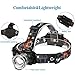 CrazyFire LED Headlamp Headlight Zoomable 3 Modes Runners Headlamps Led for Hiking,Camping,Reading,Fishing,Hunting,Outdoor Sports(Grey)