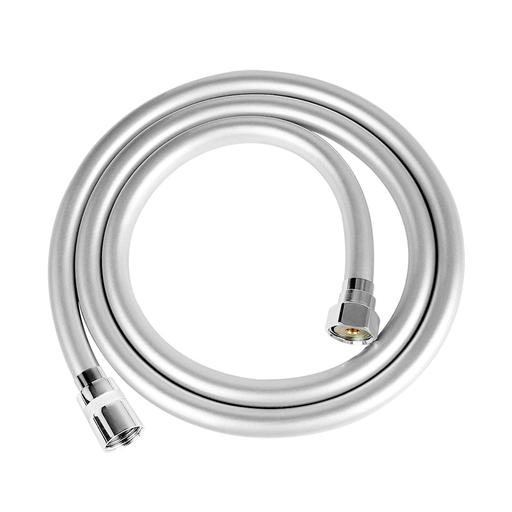 NORTHERN BROTHERS PVC Shower Hose 1.75m(69'') -Smooth Shower Hose with Chrome, Universal Replacement,Flexible and Leakproof, Chrome,Silver