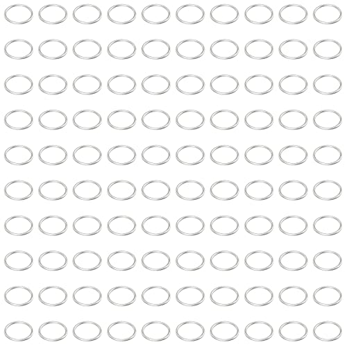 Uniclife 10 mm Silver Jump Rings for Jewelry Making Open Single Loops Mini Ring Connectors for Keychains and Necklace Repair (1000 PCS)
