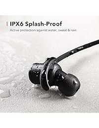 TaoTronics - Auriculares inalámbricos Bluetooth con micrófono integrado (impermeables, aptX estéreo, 7   9 horas de tiempo de reproducción, graves adicionales)